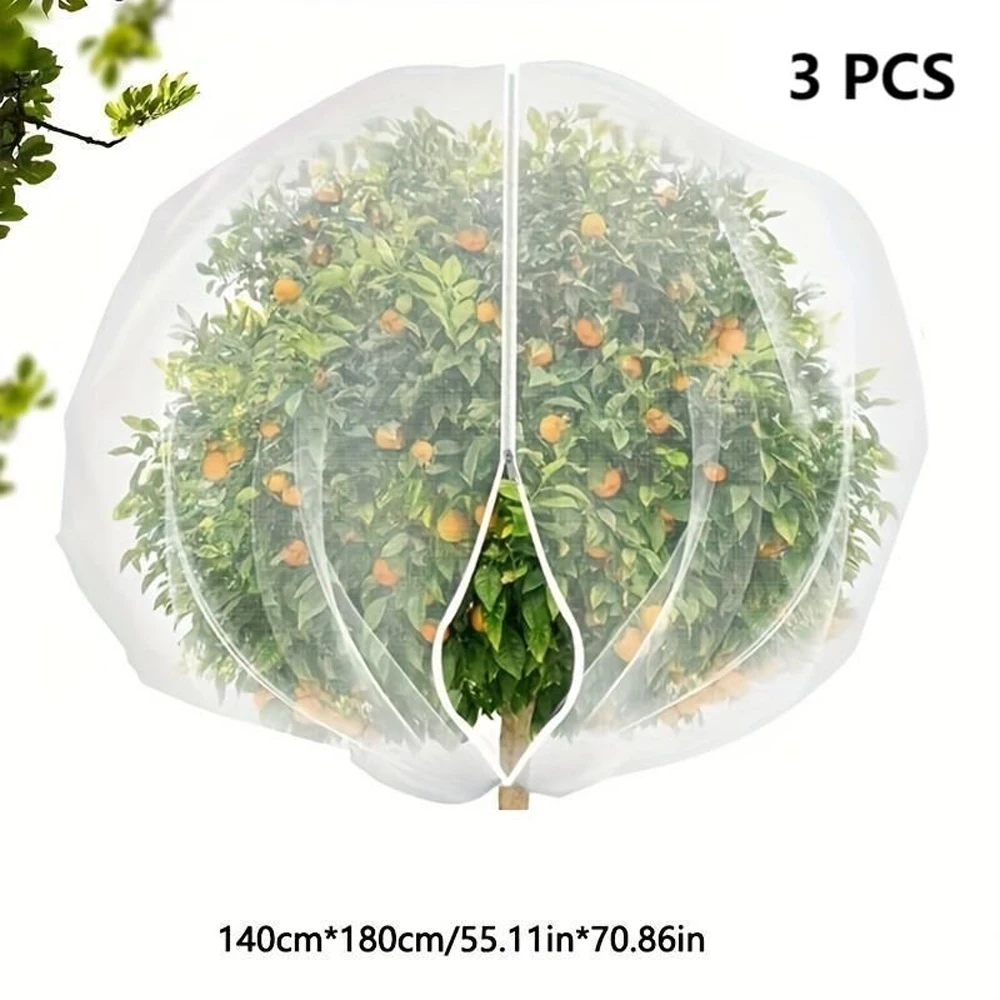 3Pcs Plant Protection Bag Cover Netting Mesh for Fruit Vegetable Tree Barrier Grapes Pest Control Anti-Bird Insect Garden Tools