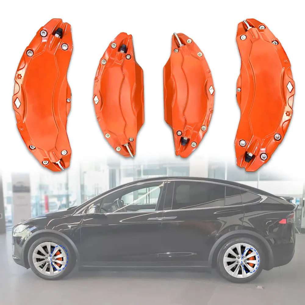 Aluminum Alloy Wheel Hub Caliper Covers Replacement for Tesla Model X 2019-2025 Brake Disc Guard Protection