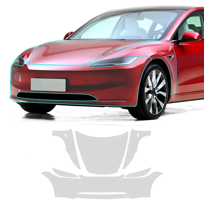 Car Paint Protection Film Clear Bra Front Scratch Resistant TPU PPF for Tesla Model 3 Y X S 2016-2023 3 Highland 2024