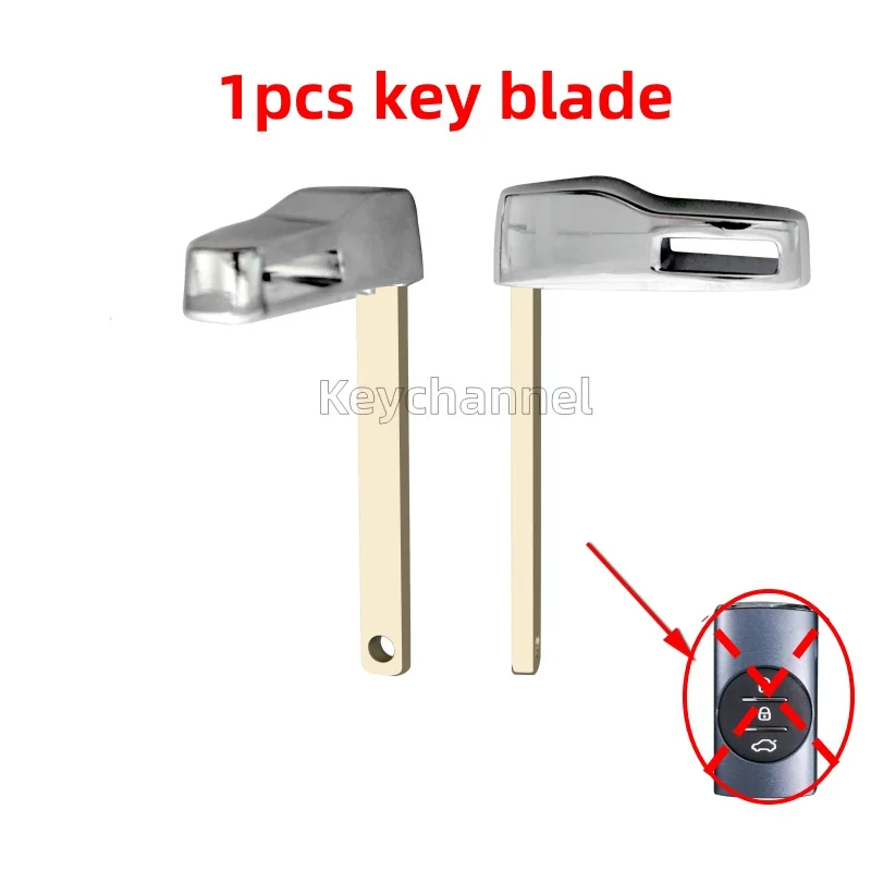 1pcs Car Smart Key Blade Remote Emergency Blank Keyless Fob Blade Door Key for Chery Exeed Tiggo7  Tiggo 3X Keyless Remote