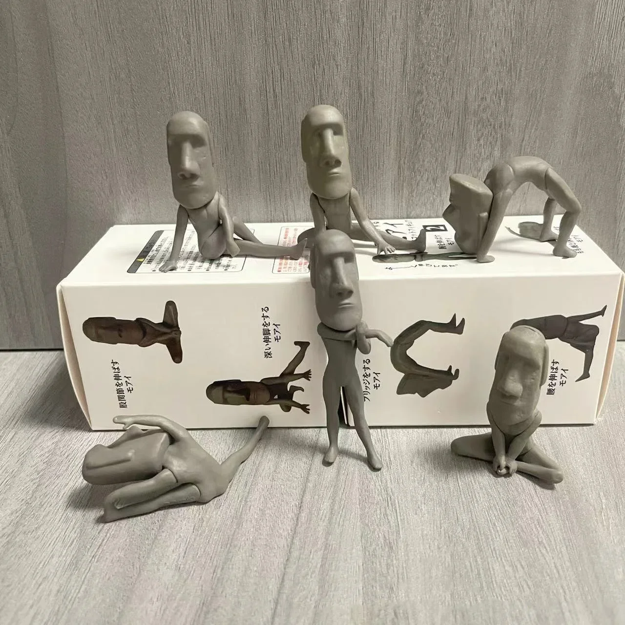 Yoga Pose Moai Figurine  Statues for Home Decor Accents Zen Spiritual Bedroom Living Room Office Table Desk Modern Boho Decor