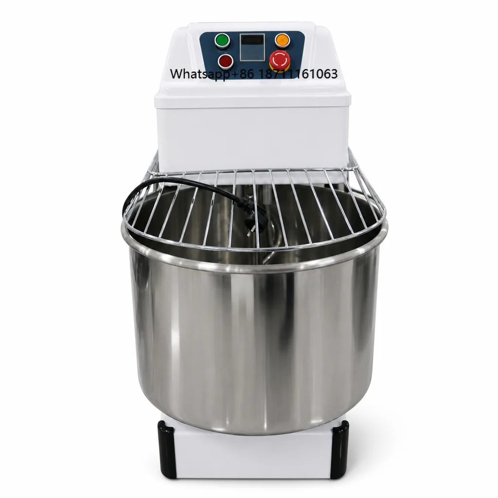 Commercial Bakery Use Bread Making Machine Spiral Dough Mixer with Digital Control Adjustable Speed Removable Bowl Easy Operate