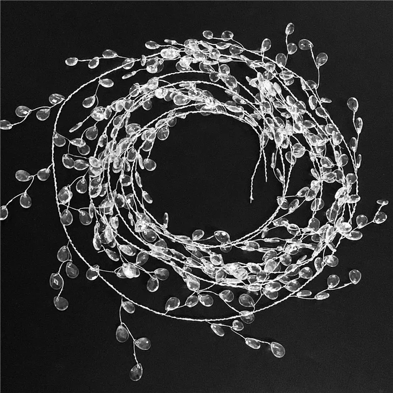 DIY Acrylic Crystal Beads Curtain Garland Wedding Decorations Branch String Crystal Bead Party Decor Wedding Party Supplies