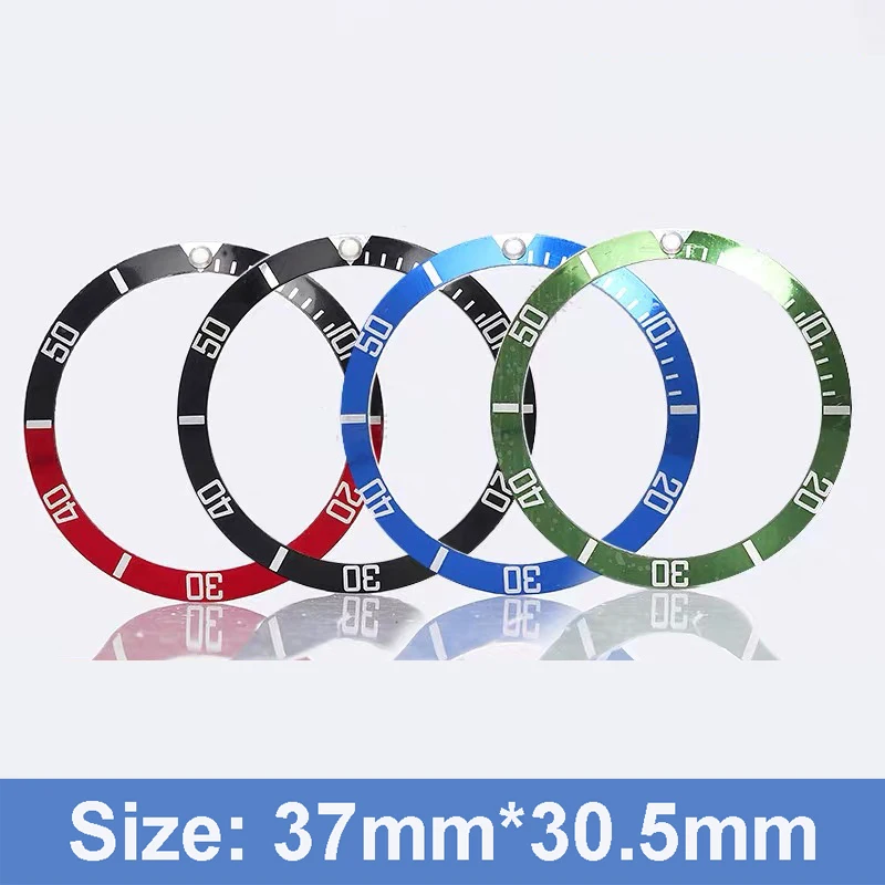 37*30.5mm Watch Face Aluminum Loop Bezel Insert Ring Mens Watch Replacement Part Accessories Watch Face Watch Bezel Repair Tool