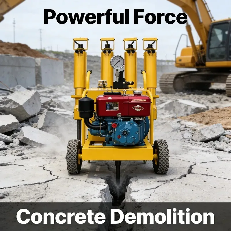 FOB High Pressure Hydraulic Rock Splitter With 800 Tons Splitting Force Heavy Duty Stone Breaking Machine Industrial Tool