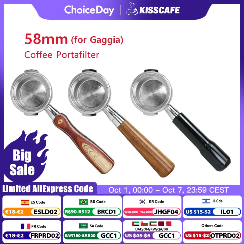 58MM Coffee Bottomless Portafilter For GAGGIA Classic Pro Naked Filter Basket Espresso Machine Accessories Maker Barista Tools
