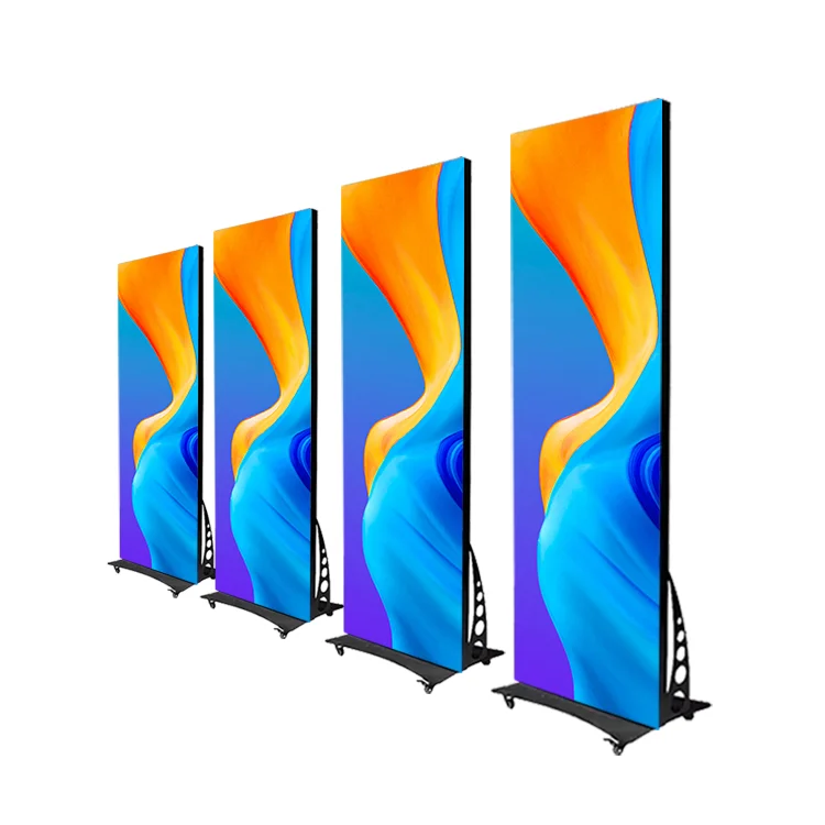 P1.2 P1.5 P1.8 P2.5 Led Display Indoor Advertising Led Poster Screen Foldable Banner Portable Stand Led Screen for Shop Store