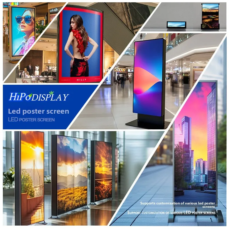 hot  YTSF-P1 LED Display Poster Screen P2/P25 Indoor Vertical Advertising Screen Mobile Foldable Exhibition Promotional Display