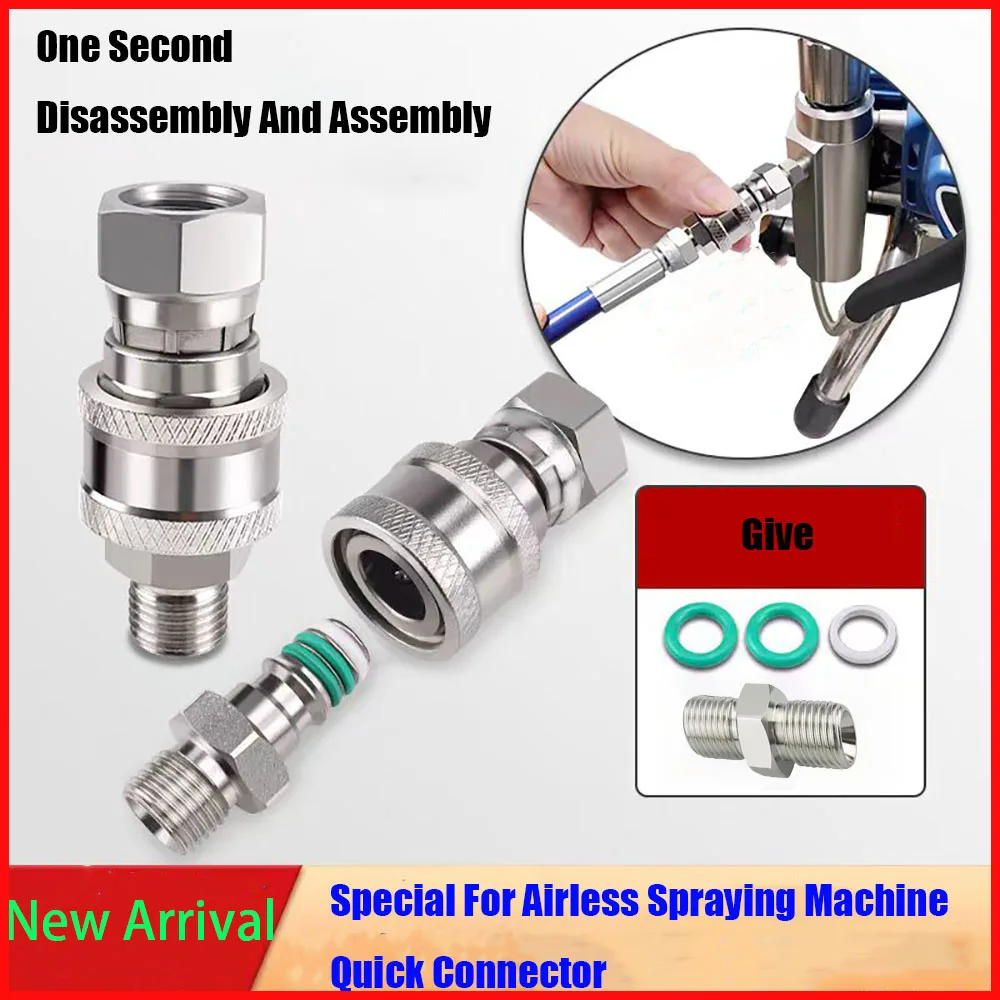 Airless Straight Pipe Rotary Joint Universal 360 Quick Connector Air Hose Quick Connector Airless Spray Gun Accessories