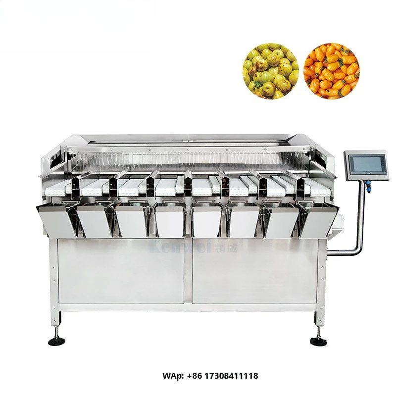 Electronic 8 Head Fruit Linear Weigher Pillow Machine for Weighing Tomatoes Plum Wrapping Filling High-Accuracy Automatic