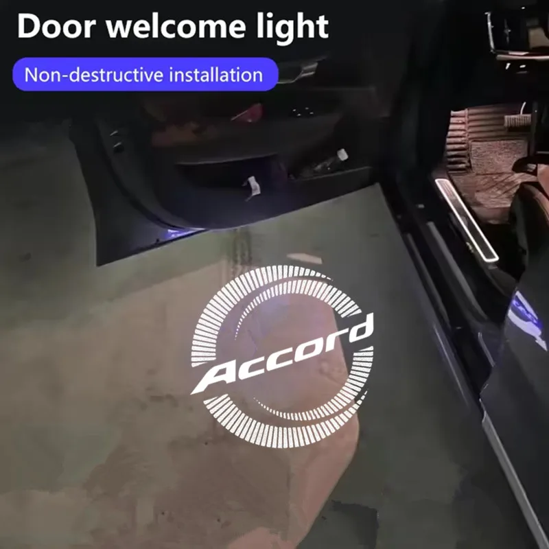 LED Car Door Welcome Lamp Ghost Shadow Light Accessory For Honda Accord 7Th 8Th 2003 2004 2005 2006 2007 2008 - 2012