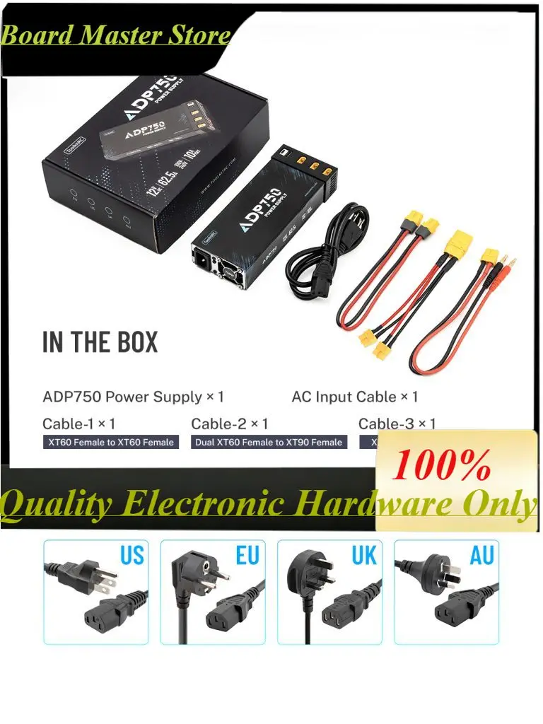 BoaMasMToolkitRC ADP750 Power Supply Adapter 750W XT90 XT60 Output 12V 30A AC Input 100V-240V For ToolkitRC Battery Charger RC M