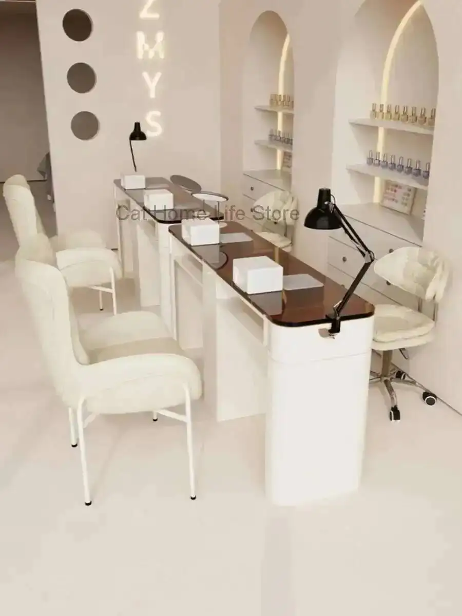 Led Kinetics Uv Table Chair Salon Art Nail Lamp Built-in Manicure Vacuum Cleaner Cheapest Tables Portable Micromotor Some Office