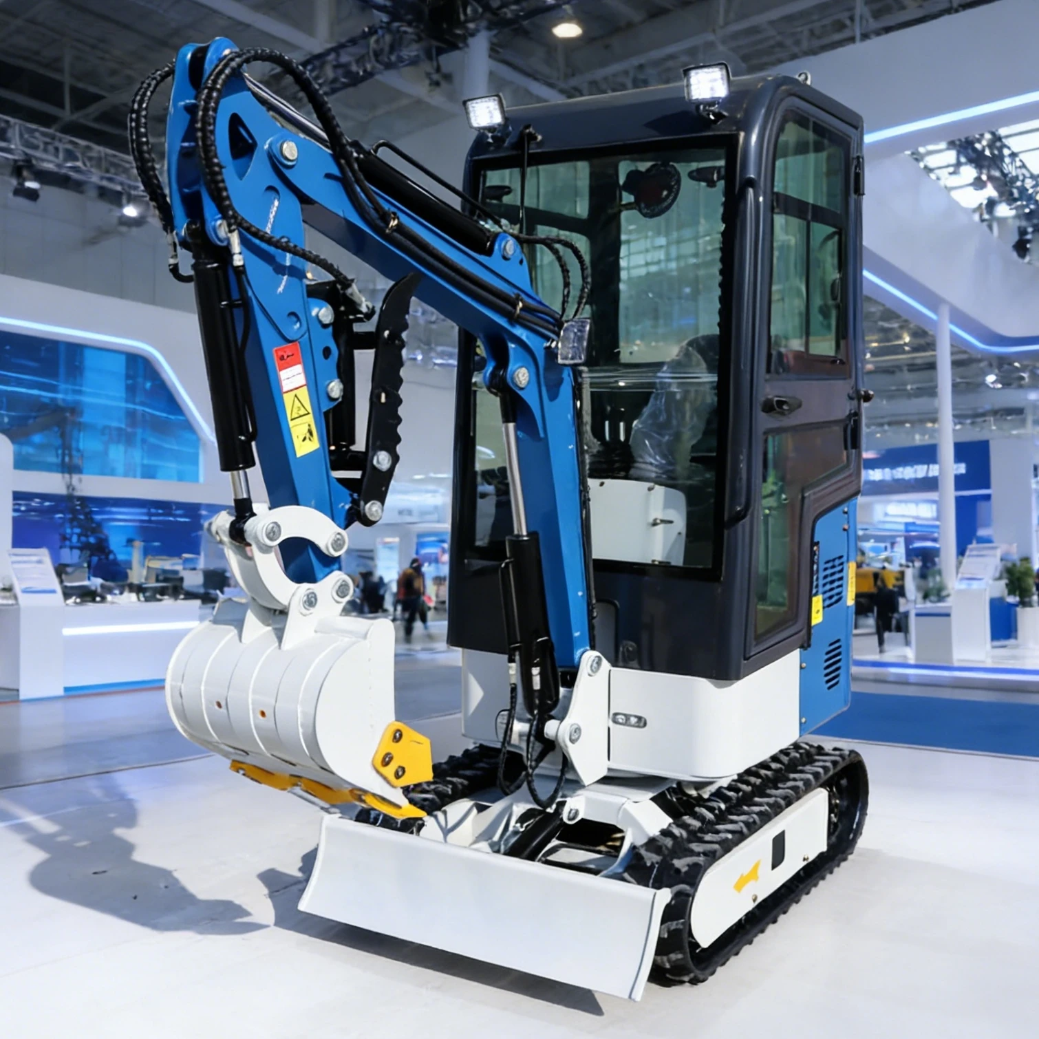 1.2 Ton Enclosed Cab Mini Excavator with Strong Performance Small Digger for European Landscaping Multifunctional Customized