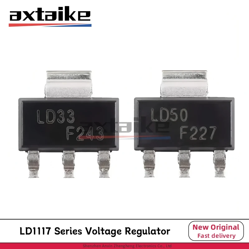 20PCS LD1117S33 LD1117S50 LD33 LD1117 LD12 LD18 LD50 ADJ SOT223 SMD Adjustable 3.3V 5V Fixed Low Drop Positive Voltage Regulator