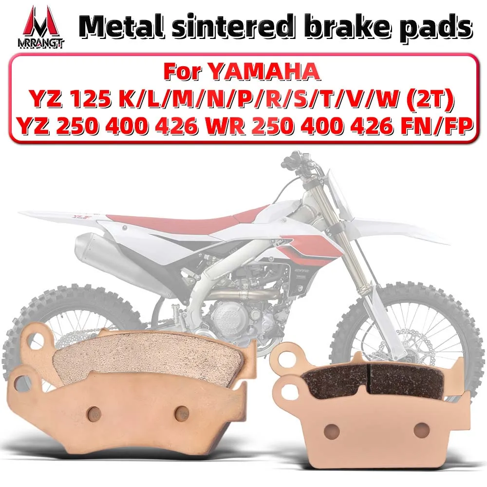 MRRANGT Motorcycle Front Rear Brake Pads For Yamaha YZ125 YZ250 K L M N P R S T V W YZ400FL WR426FN YZ WR 125 250 400 1998-2002