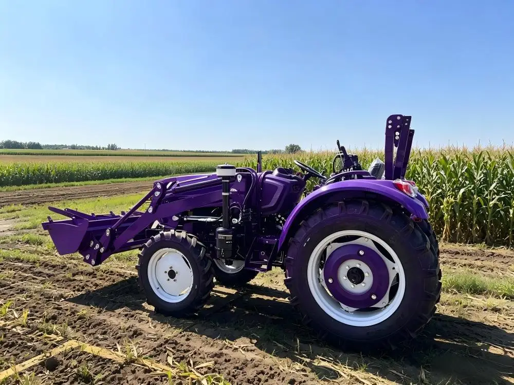 4 Wheel Drive 50HP Agricultural Tractor Mini Farm Tractor With Rotary Tiller