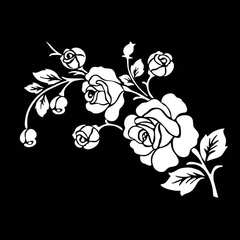 Car Stickers Rose Flower Vinyl Decals Motorcycle Decal Decoration Accessories Waterproof Sunscreen Cover Scratches PVC,20-40cm