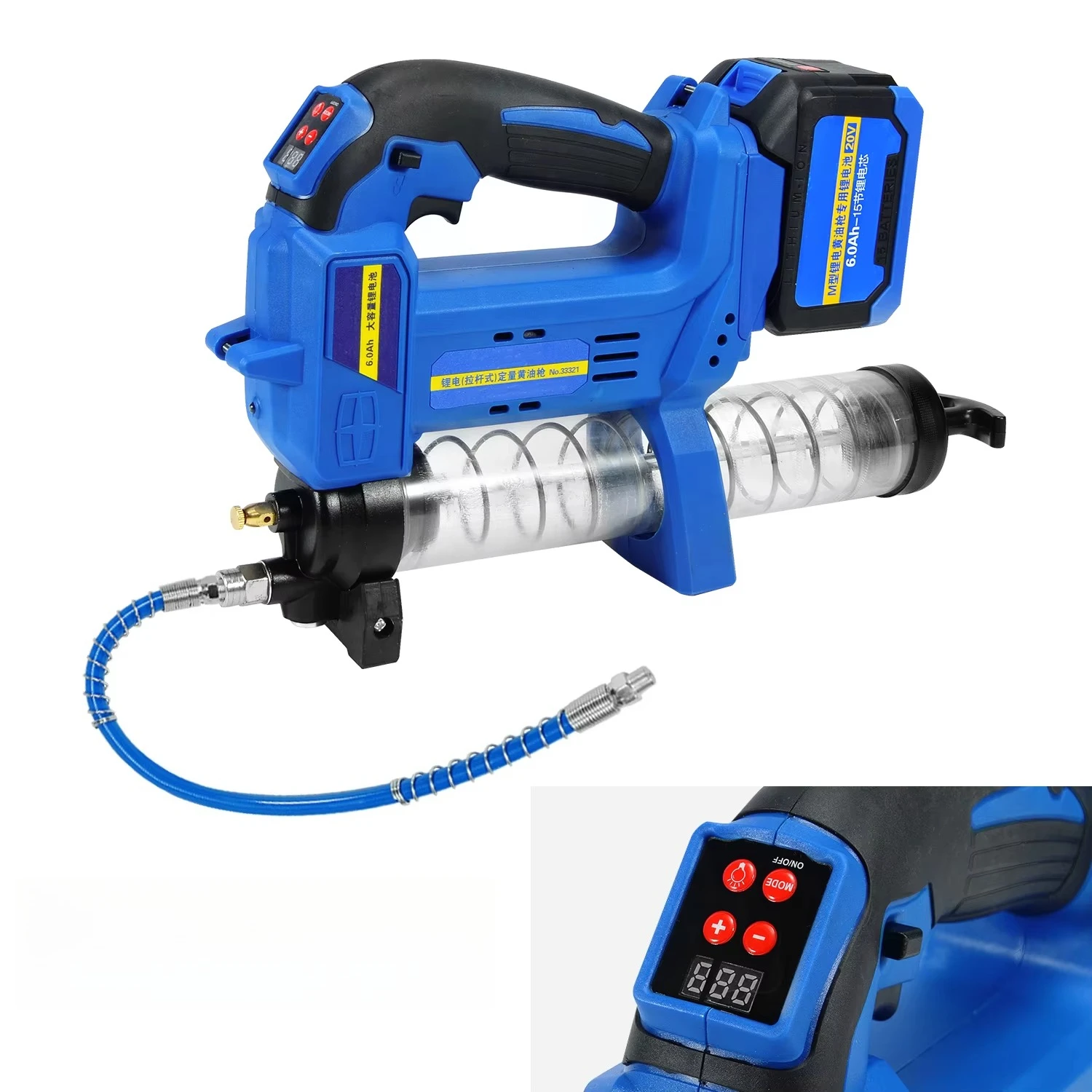 Portable Handheld Grease Gun Lubricating High Voltage Lithium Ion Battery Cordless Electric Grease Gun