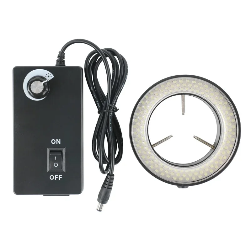 6500K 90V-240V Adjustable 144 LED Ring Light Lamp For Trinocular Microscope Digital Video Camera Industrial Stereo Microscope