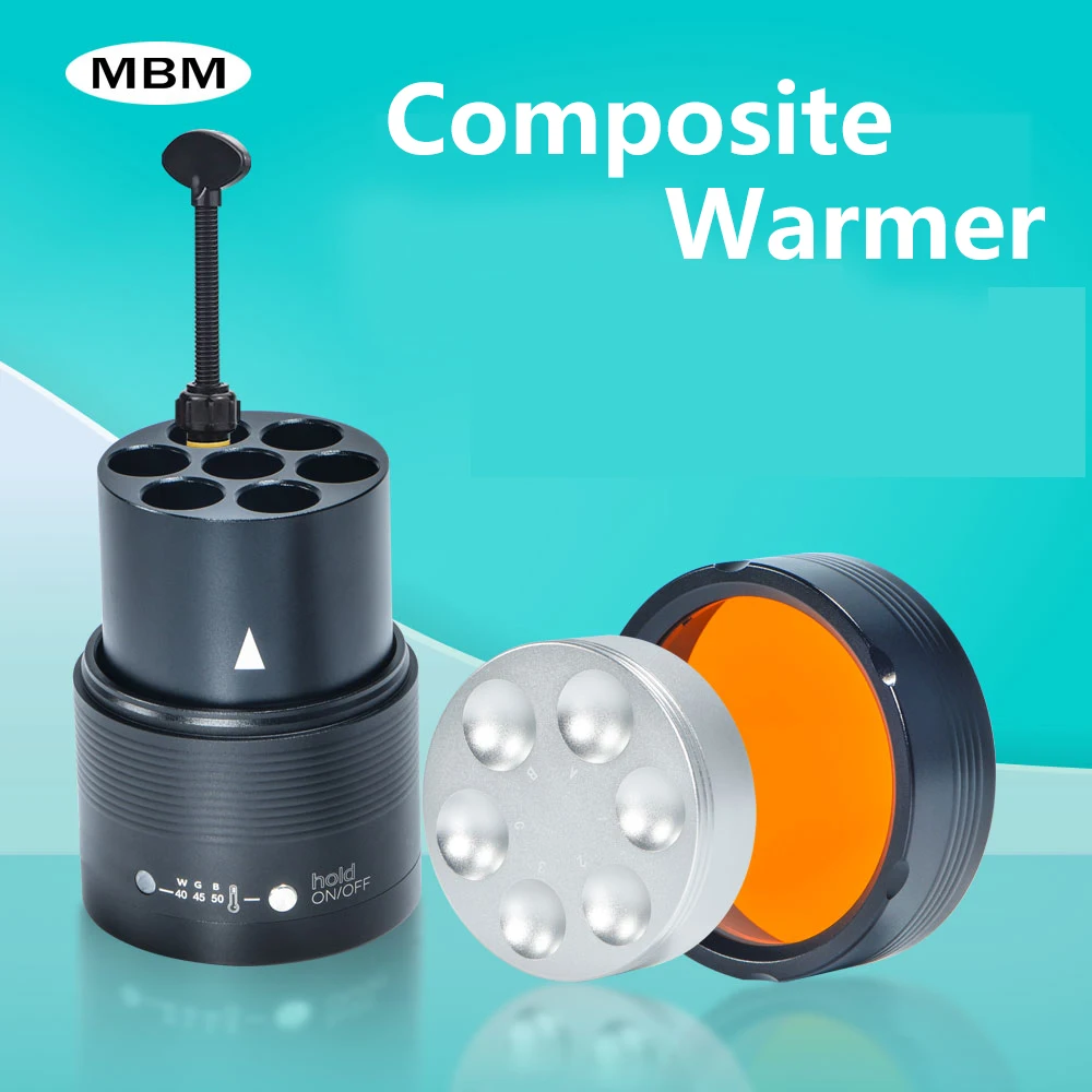 MBM Dental Composite Heater with Heating Tray Soften Dentistry filling Material Composite Resin Warmer with 7 Warming Slots