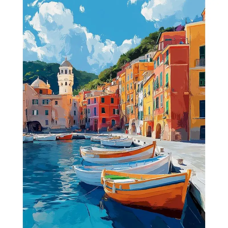GATYZTORY Painting By Numbers City Landscapes Acrylic Drawing Canvas Pictures For Adults Home Decoration Gift