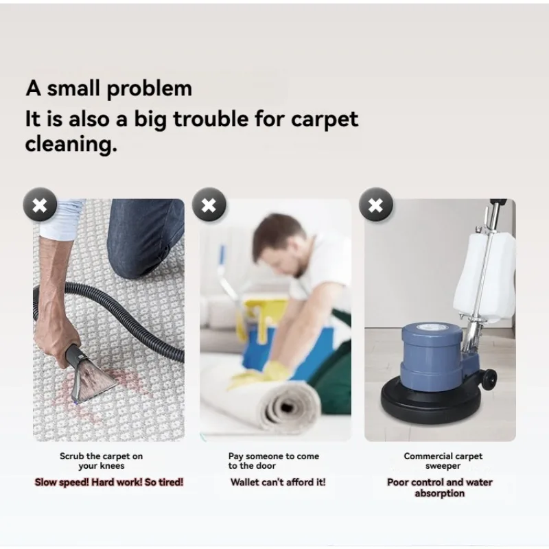 220V Professional Carpet Cleaning Machine Cleaning and Suction Integrated Machine for Household Commercial and Hotel Use