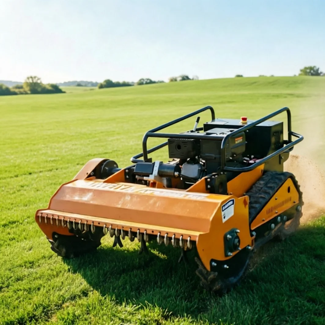 Customized Remote Control Lawn Mower Radio Controlled Crawler Mower Simple Maintenance Design Easy Clean Cutting flail mower