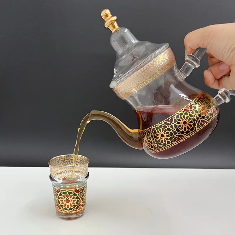 Light luxury glass teapot kettle glass set Middle Eastern gift tea set