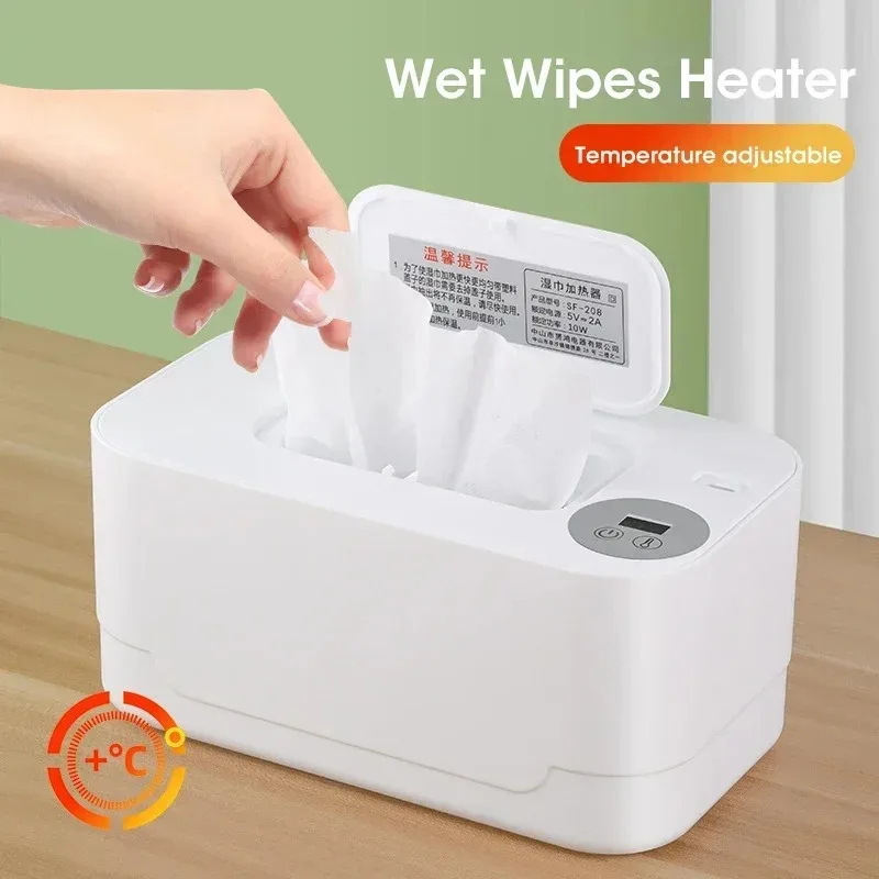 Baby Wipe Heater Portable Baby Wet Wipe Heater with LED Display USB Charging Wipe Heater Baby  Heating Box For Home Car