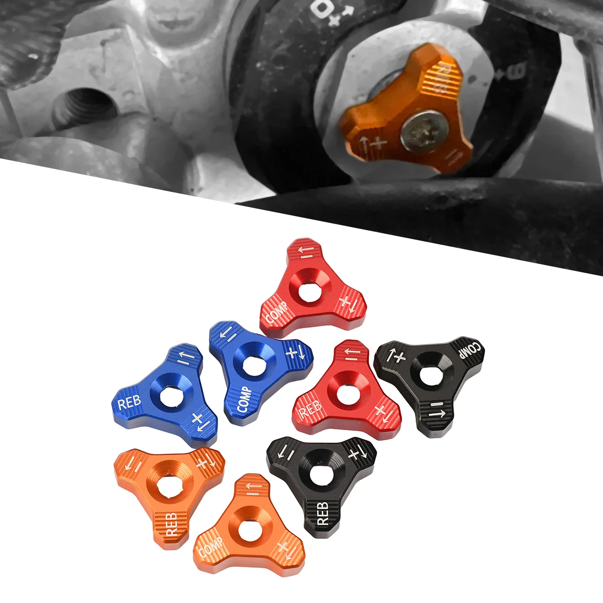 Motorcycle 48mm CNC Front Shock Absorber Knob Adjuster Bolt For KTM EXC EXCF XC XCF XCW SX SXF  For Husqvarna FC TC FE TE