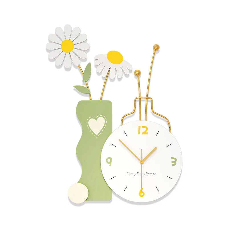 Wall clock living room modern minimalist art clock dining room home wall decoration painting silent clock