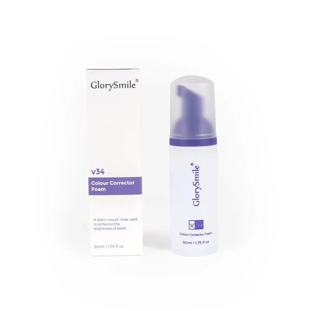1Bottle Dental Care V34 Foam Toothpaste Purple Mousse Remove Yellow Eliminate Bad Breath Clean Cavity Tooth Whitening Product