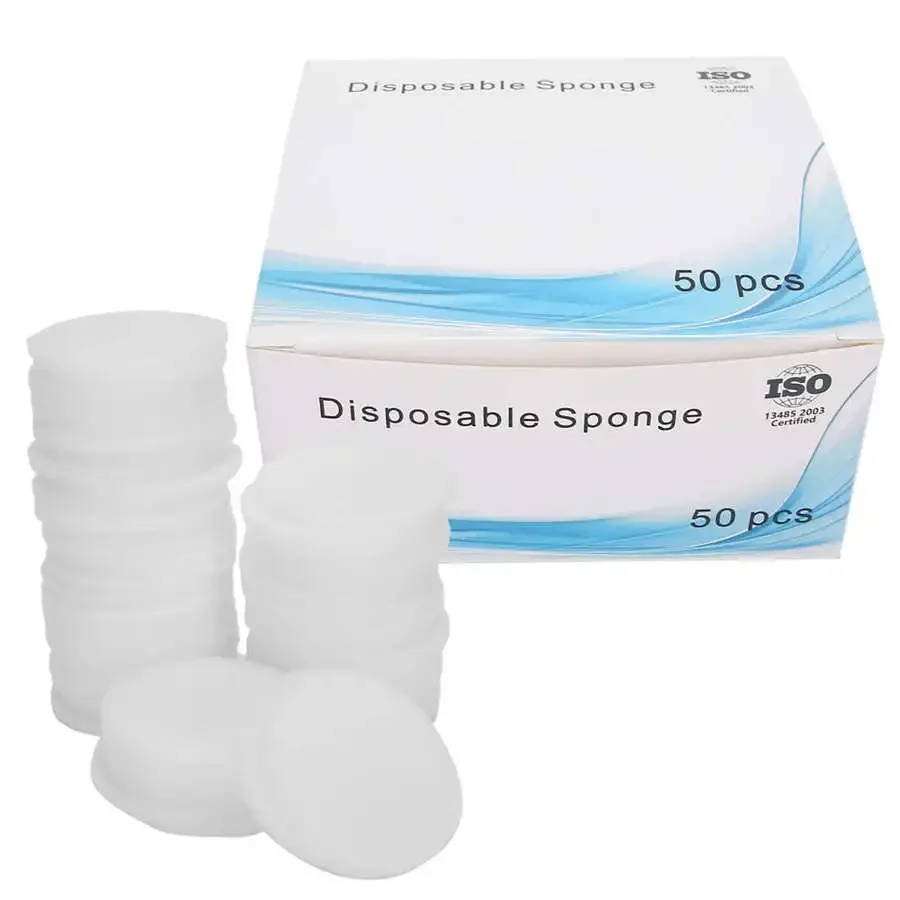 50pcs Disposable Sponge Pad Dentist Foam File Cleaning Replacement Foam Sponges Pads Endo Files Oral Care Teeth Whitening Tools