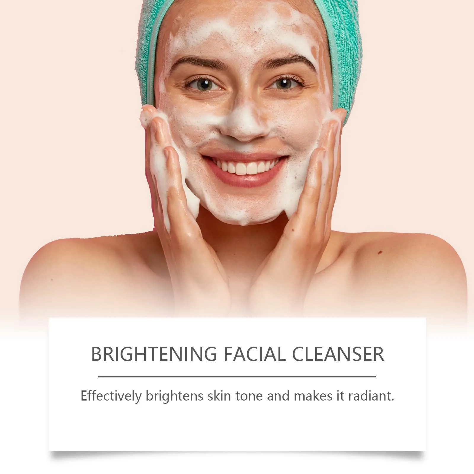 Turmeric Foaming Cleanser Milky Whitening Facial Cleanser Use Brush Remove Blackheads Oil-Controlling Moisturizing Non-Drying
