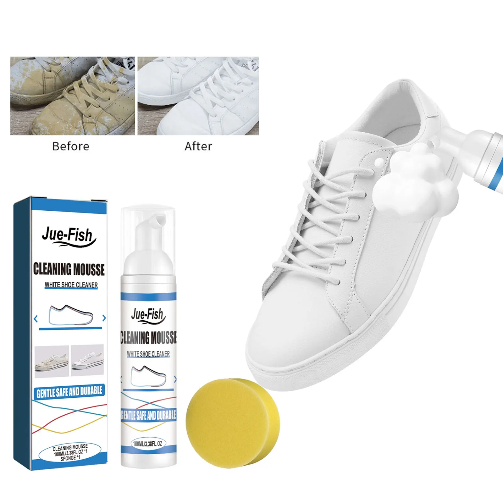White Shoes Cleaner Foam Shoes Yellow Stain Remover Sneaker Whitening Cleansing Boot Dirt Cleaning Shoes Polish Cleaning Agent