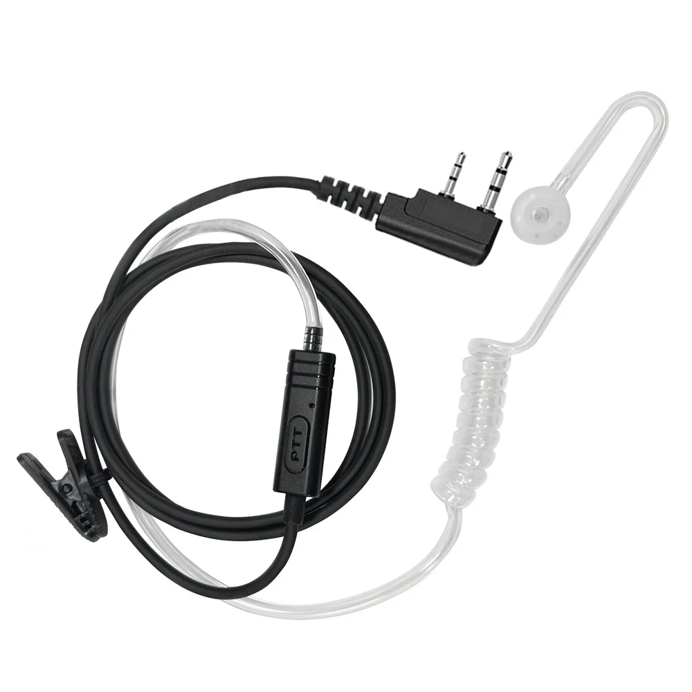 2 Pin G-shape Ear Hook Headset Earpiece PTT Adjust Volume For Baofeng UV-32 UV-21 PRO Quansheng K5 8 K6 Walkie Talkie