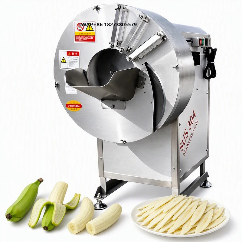 Commercial Stainless Steel Multi Functional Fruit Food Vegetable Chopper Slicer Shredder Potato Carrots Ginger Cutter Machine