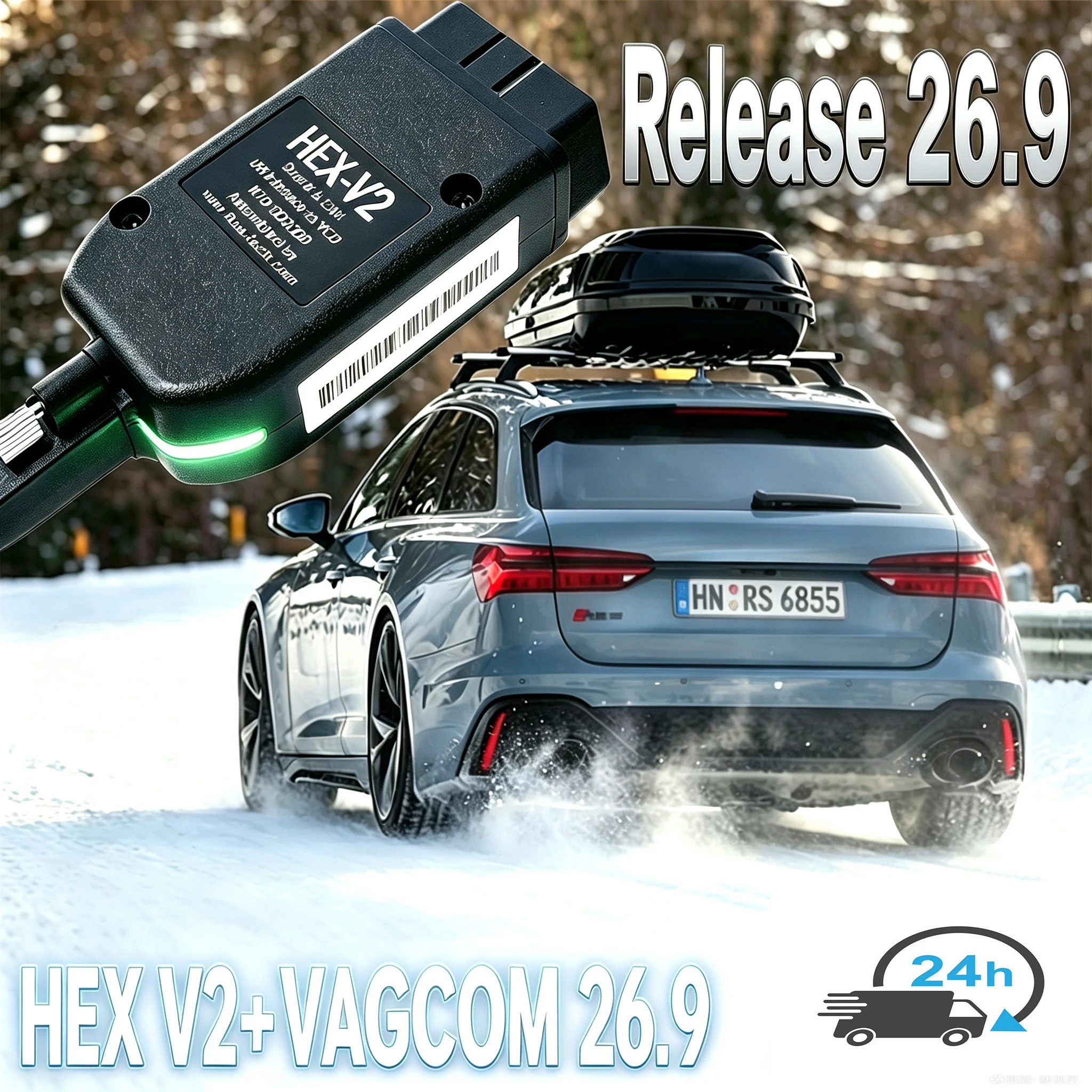 2026 Popular VCDS VAGCOM 26.9 HEX CAN USB Scanner FOR VW AUDI Skoda Seat VAG Multilingual ATMEGA162 AUTOCOM VAG HEX V2 TOOL
