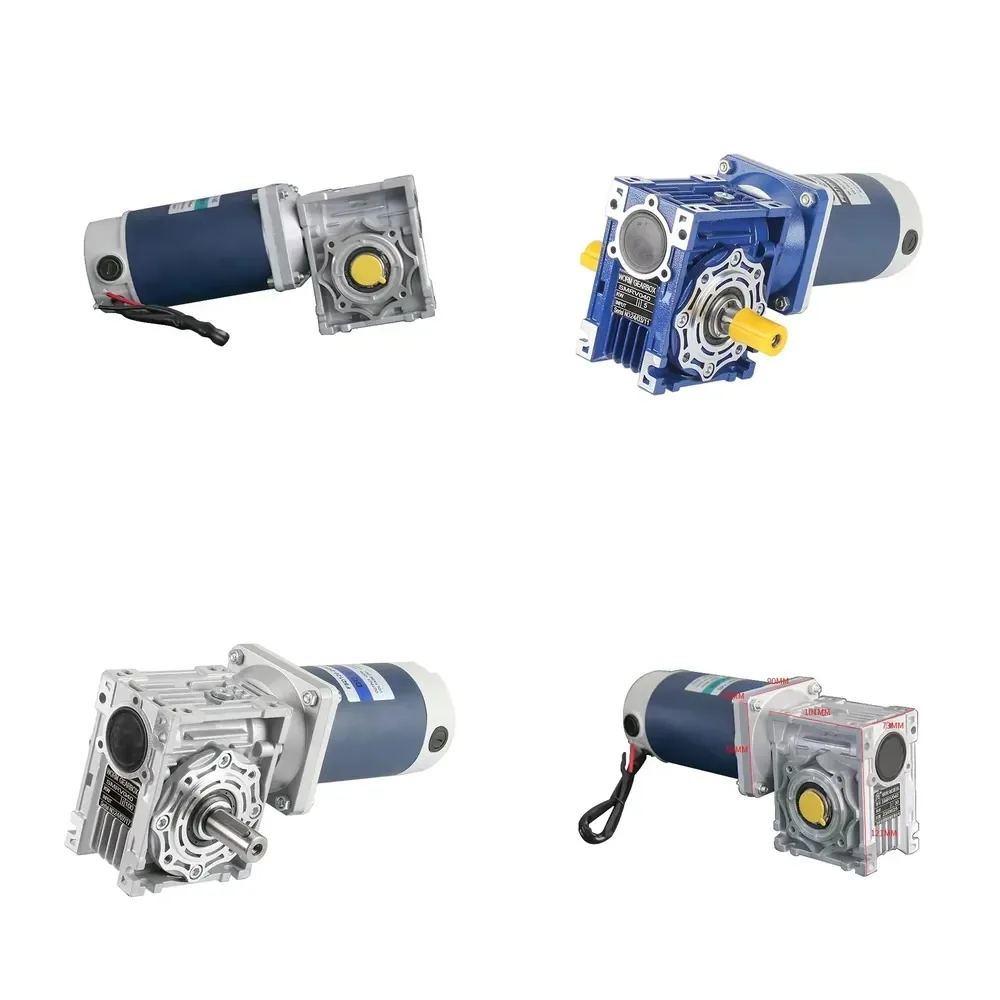 40w-250w Brush Dc Electric Motor With NMRV025/030/040 Worm Gear Box With 12v/24v/48v 90mm Dc Motor
