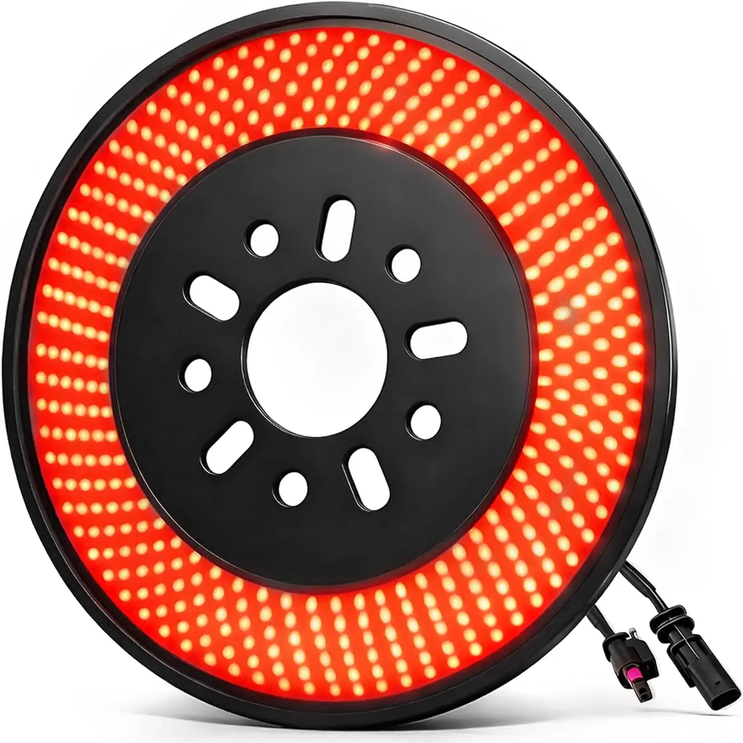 504 PCS LED Spare Tire Tail Light 6 Laps LED Red Ring Plug-N-Play 3rd Brake Light Compatible with 2018-2024 Jeep Wrangler JL JLU