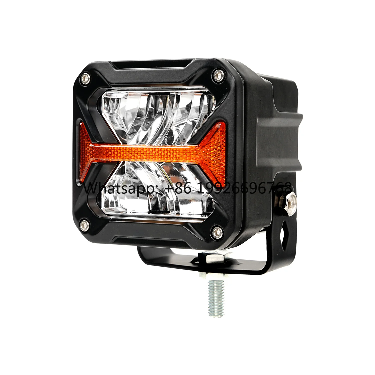 40W 3 Inch LED Work Light 12v 24v Driving Fog Lamp Light with Amber DRL for Offroad Truck SUV ATV UTV Boat