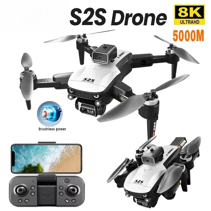Original S2S Drone Aerial Photography Dual-Camera Omnidirectional Obstacle Brushless Avoidance remote control Quadcopter Toys