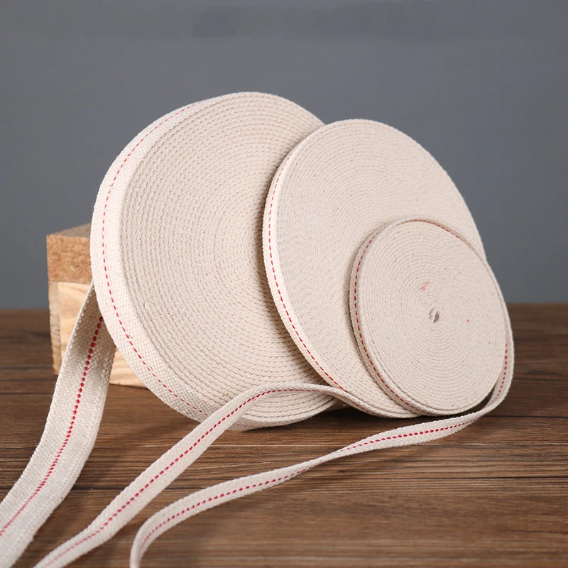Braided Cotton Lamp Wick,  Cotton Oil Core, DIY Glass Oil Lamps Material, Flat Wicks Accessories, 1m