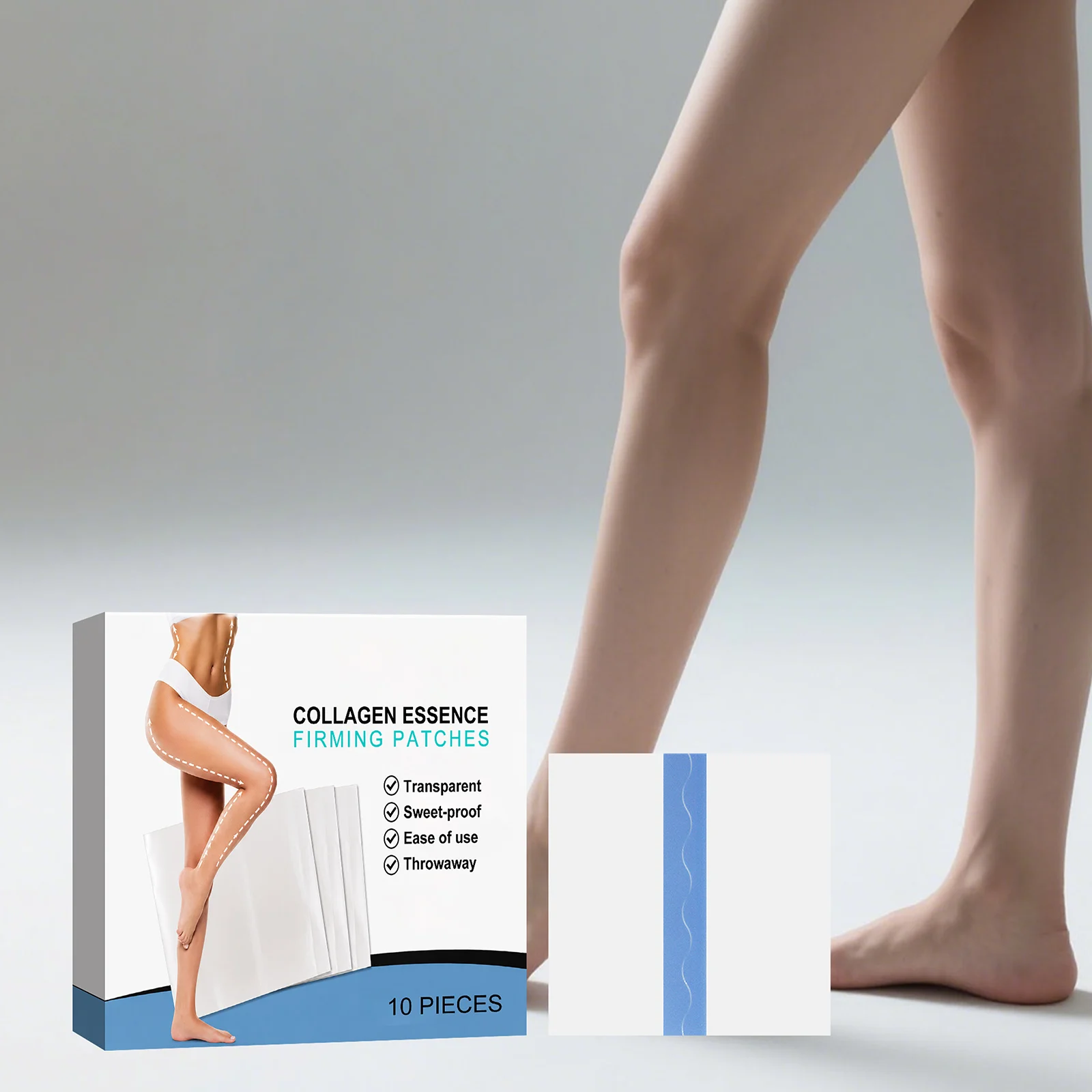 Thigh Lifting Tape Invisible Tighten Loose Texture Improve Sagging Skin Fades Fine Lines Boost Elasticity Legs Slimming Patches