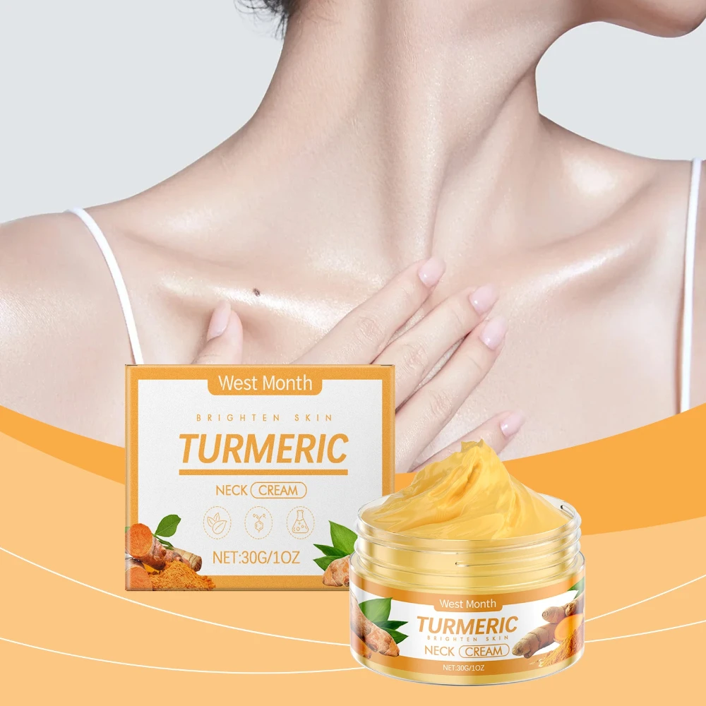 Turmeric Lifting Neck Cream, Firms Skin, Improves Dull Fine Lines, Brightens Skin Lifting Contour