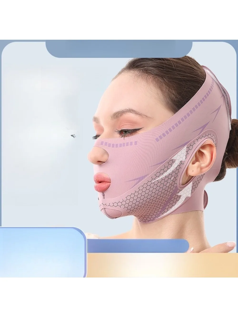 Graphene V-Face Lifting Bandage Breathable Sleep Mask for Contouring Nasolabial Folds Double Chin