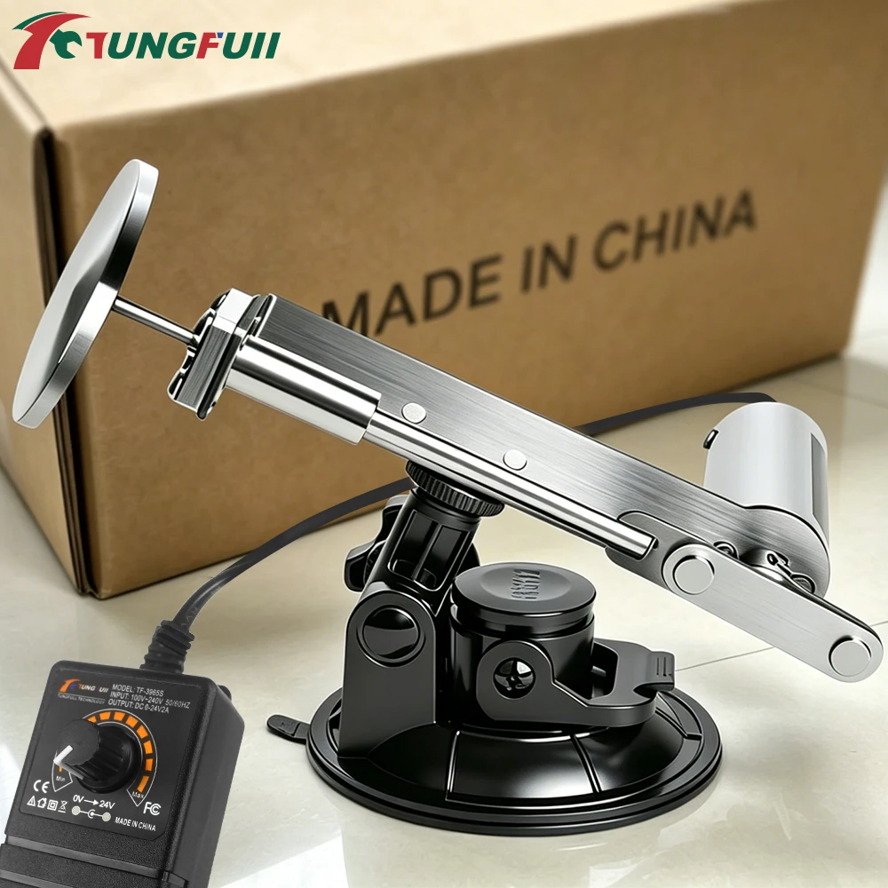 TUNGFULL 39mm Stroke Mini Telescopic Linear Actuator Set Carton Packaging with 60mm Aluminum Plate 30-300RPM 100-240V