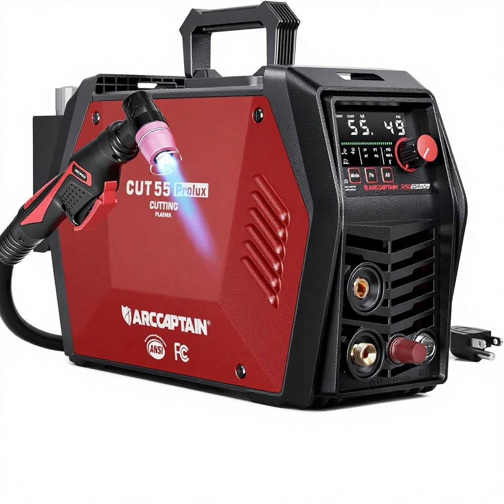 ARCCAPTAIN IControl CUT55 Plasma Cutter Machine [APP Control] 55 Amp Non-Touch Pilot Arc 120V/240V LED Display Metal Rust