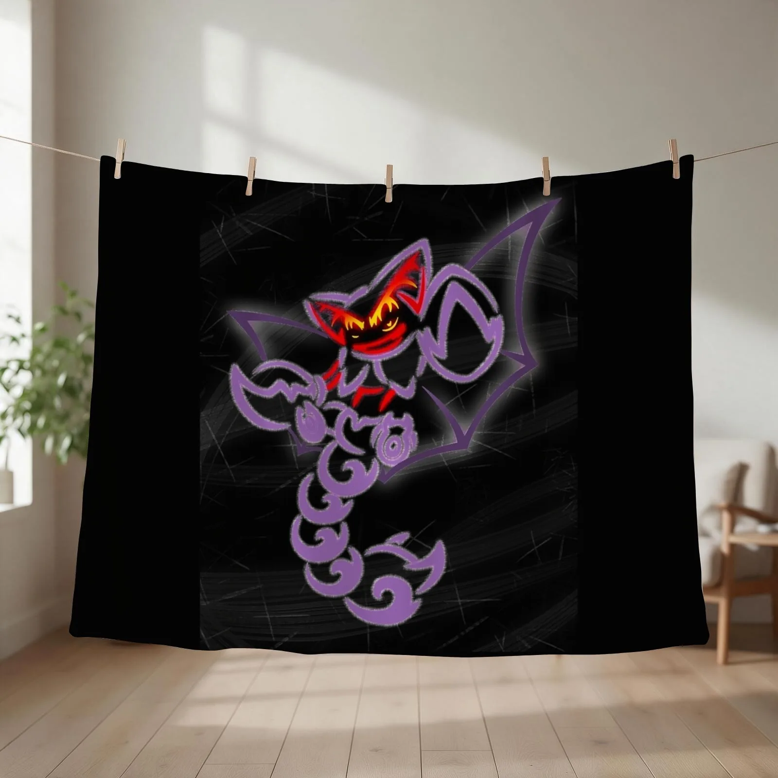Gliscor Tribal Design Classic T-Shirt.png Throw Blanket couch cozy soft plush fuzzy picnic outdoor blanket